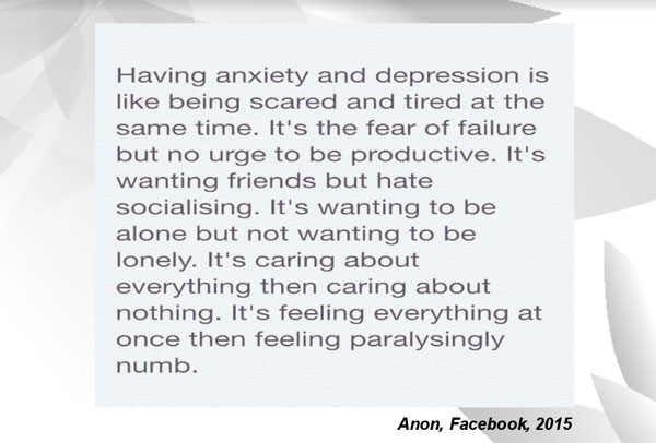 Anxiety and depression